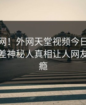 震惊全网！外网天堂视频今日秘闻惊爆，反差神秘人真相让人网友直呼过瘾