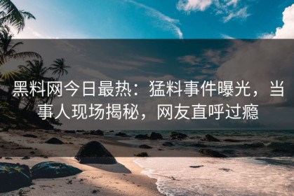 黑料网今日最热：猛料事件曝光，当事人现场揭秘，网友直呼过瘾