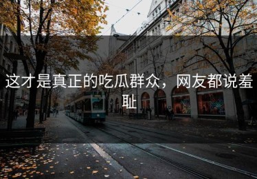 这才是真正的吃瓜群众，网友都说羞耻