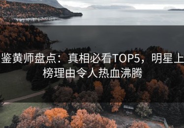 鉴黄师盘点：真相必看TOP5，明星上榜理由令人热血沸腾