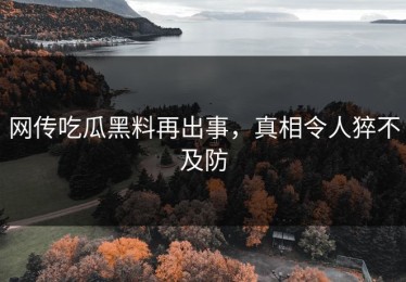 网传吃瓜黑料再出事，真相令人猝不及防