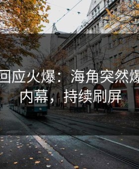 神秘人回应火爆：海角突然爆出丑闻内幕，持续刷屏