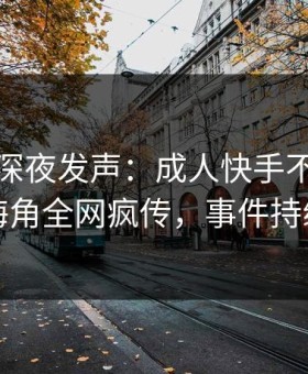神秘人深夜发声：成人快手不是我干的！海角全网疯传，事件持续发酵