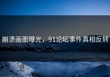 崩溃画面曝光，91论坛事件真相反转
