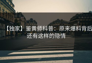 【独家】鉴黄师科普：原来爆料背后还有这样的隐情