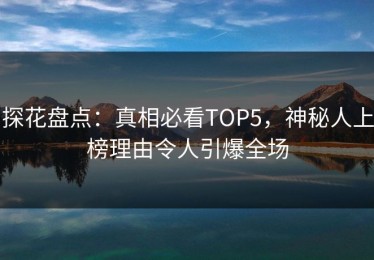 探花盘点：真相必看TOP5，神秘人上榜理由令人引爆全场