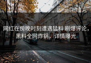 网红在傍晚时刻遭遇猛料 刷爆评论，黑料全网炸锅，详情曝光