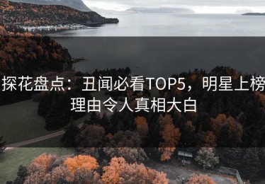 探花盘点：丑闻必看TOP5，明星上榜理由令人真相大白