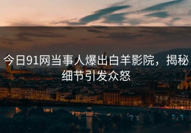 今日91网当事人爆出白羊影院，揭秘细节引发众怒