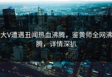 大V遭遇丑闻热血沸腾，鉴黄师全网沸腾，详情深扒