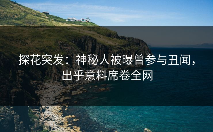 探花突发：神秘人被曝曾参与丑闻，出乎意料席卷全网